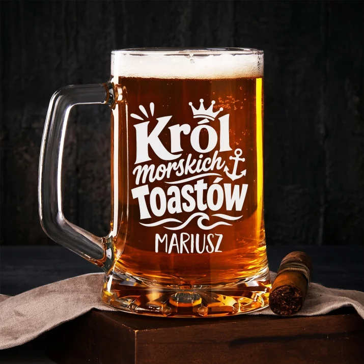 Kufel Personalizowany z Grawerem Dla Marynarza Prezent Dla Mężczyzny: Kapitański Toast Kufel Personalizowany z Grawerem Dla Marynarza Prezent Dla Mężczyzny: Kapitański Toast