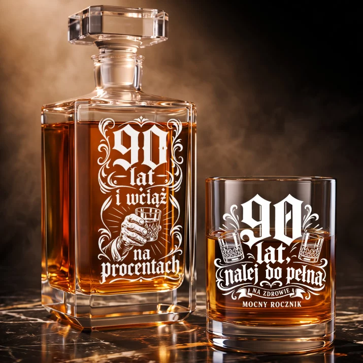 Zestaw Do Whisky Dla 90 Latka Prezent Na 90 Urodziny Dla Mężczyzny: 90 Lat I Wciąż Na Procentach Zestaw Do Whisky Dla 90 Latka Prezent Na 90 Urodziny Dla Mężczyzny: 90 Lat I Wciąż Na Procentach