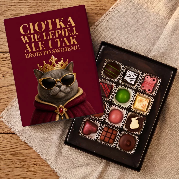 Czekoladki Dla Cioci Prezent Dla Kobiety: Królewska Ciotka Czekoladki Dla Cioci Prezent Dla Kobiety: Królewska Ciotka