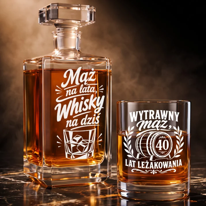 Zestaw Do Whisky Na 40 Rocznicę Ślubu Rodziców Prezent Dla Mężczyzny: Mąż Na Lata, Whisky Na Dziś Zestaw Do Whisky Na 40 Rocznicę Ślubu Rodziców Prezent Dla Mężczyzny: Mąż Na Lata, Whisky Na Dziś