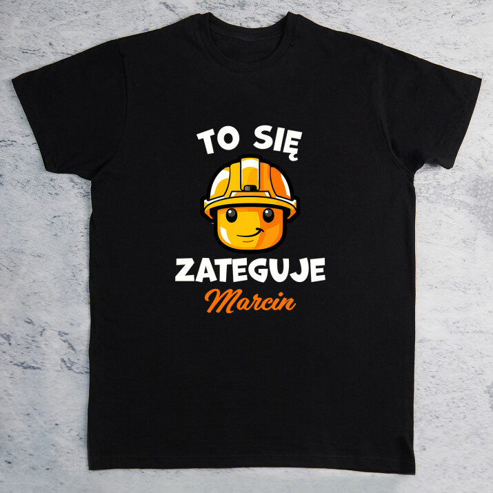 To się zateguje - Czarna koszulka męska