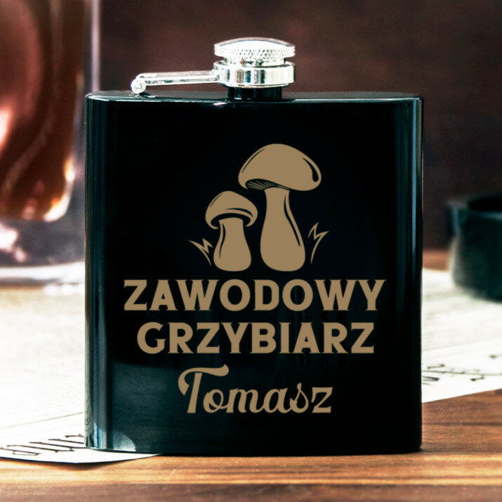 Zawodowy grzybiarz - Piersiówka z grawerem