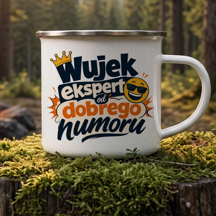 Kubek Emaliowany Dla Wujka Prezent Dla Mężczyzny: Wujek Z Humorem Kubek Emaliowany Dla Wujka Prezent Dla Mężczyzny: Wujek Z Humorem