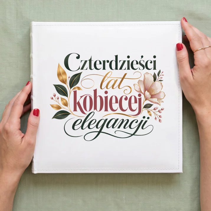 Album Na Zdjęcia Tradycyjny Na 40 Urodziny Prezent Dla 40 Latki Kobiety: Elegancja Czterdziestki