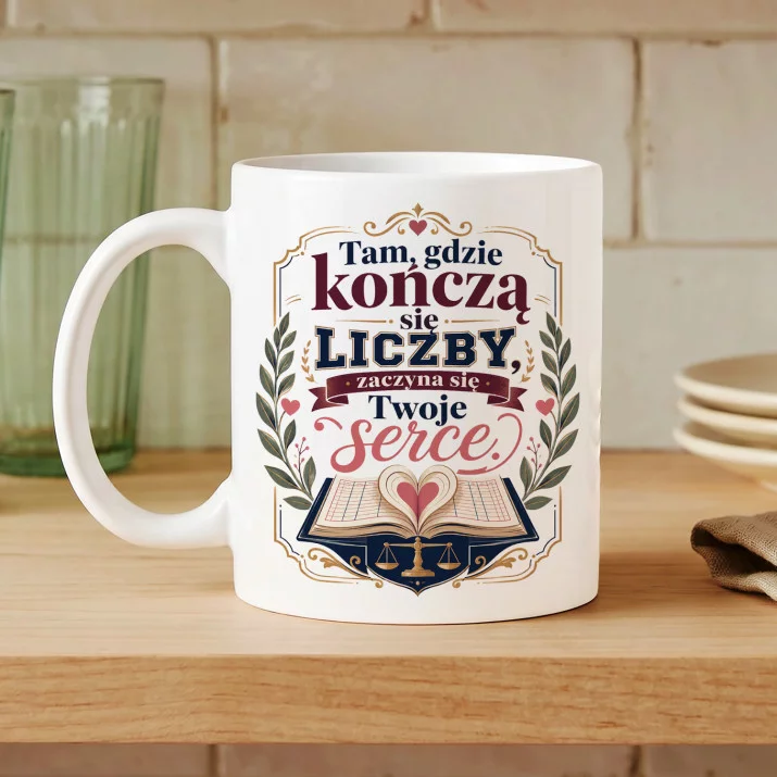 Kubek Z Nadrukiem Dla Księgowej Prezent Dla Kobiety: Tam Gdzie Kończą Się Liczby Kubek Z Nadrukiem Dla Księgowej Prezent Dla Kobiety: Tam Gdzie Kończą Się Liczby
