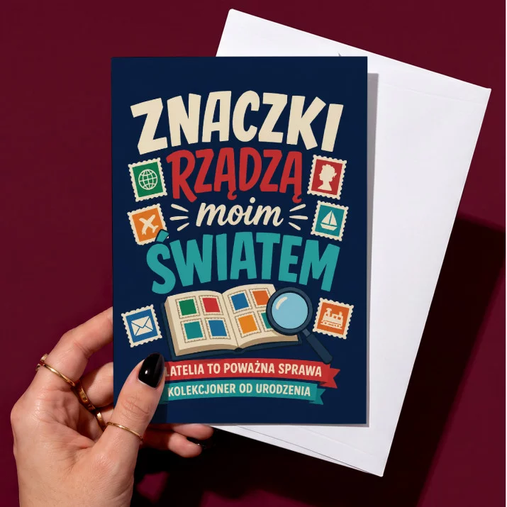 Kartka z Życzeniami Dla Filatelisty Dla Mężczyzny: Filatelistyczny Humor Kartka z Życzeniami Dla Filatelisty Dla Mężczyzny: Filatelistyczny Humor