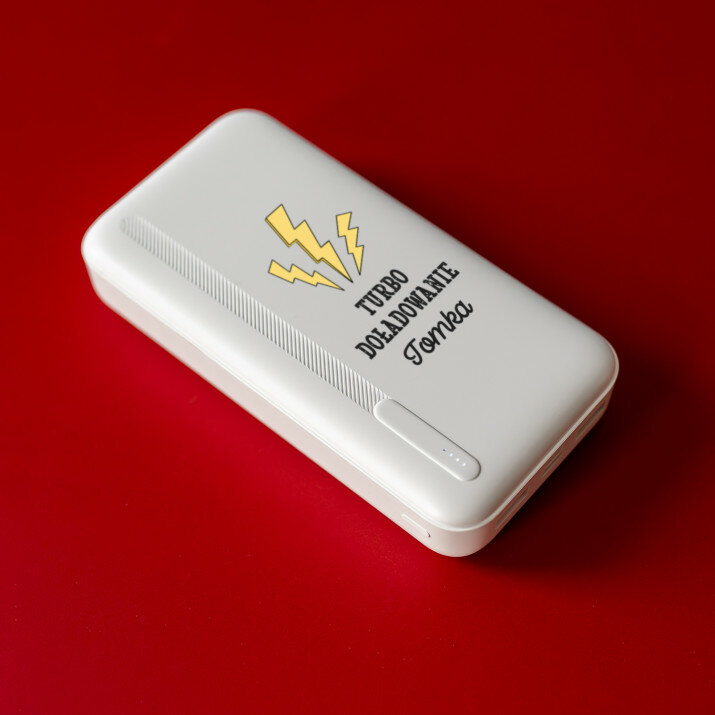 Turbodoładowanie - Powerbank z nadrukiem 20000 mAh