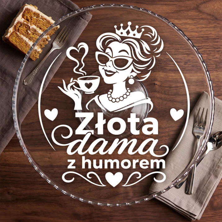 Patera Na Ciasto Na 50 Rocznicę Ślubu Prezent Dla Kobiety: Dama Z Humorem