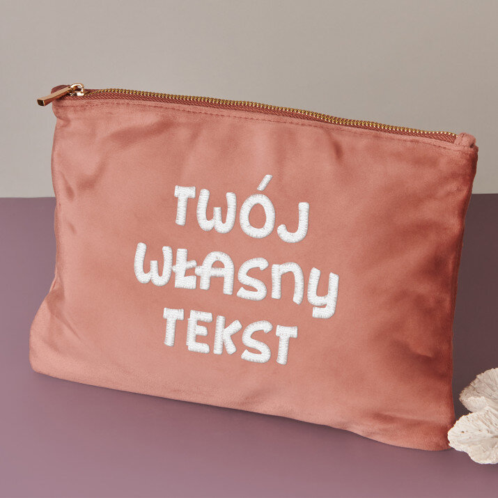 Twój tekst - Kosmetyczka welurowa