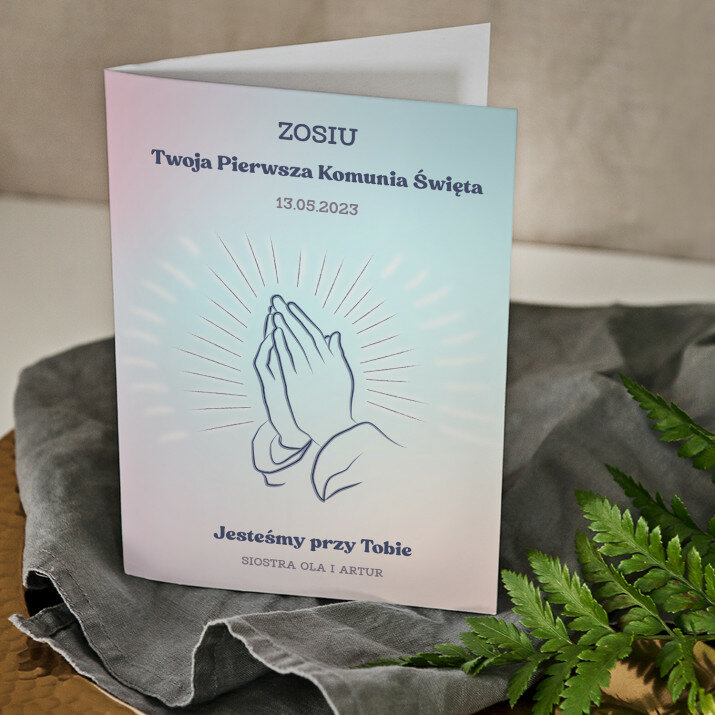 Twoja pierwsza komunia święta - kartka z życzeniami