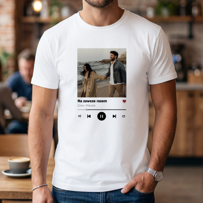 Twoja piosenka spotify - Koszulka męska z nadrukiem