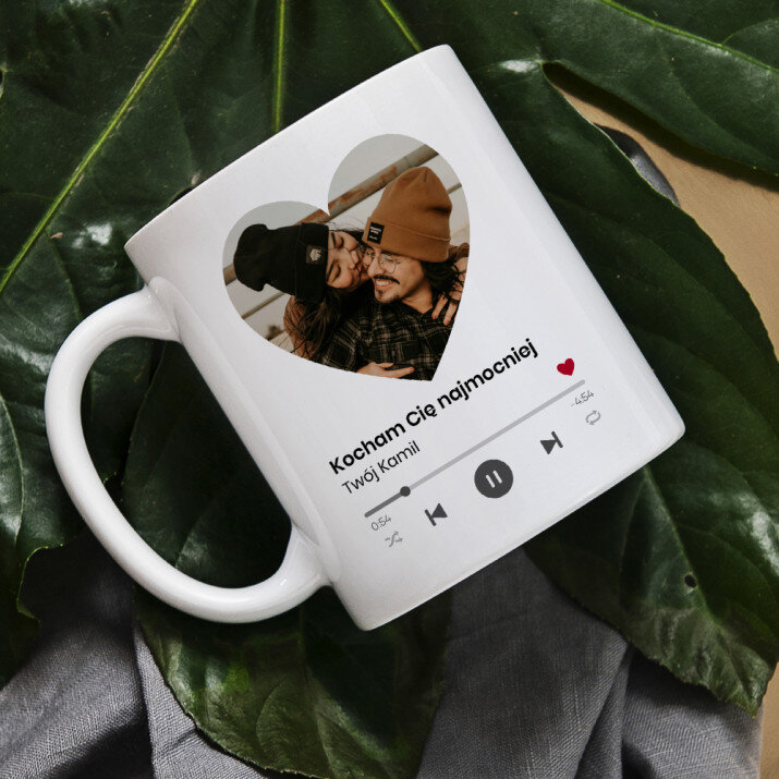 Twoja piosenka spotify serce - Kubek personalizowany