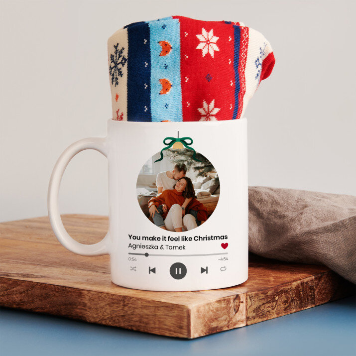 Twoja piosenka świąteczna spotify - Zimowe skarpetki w kubku