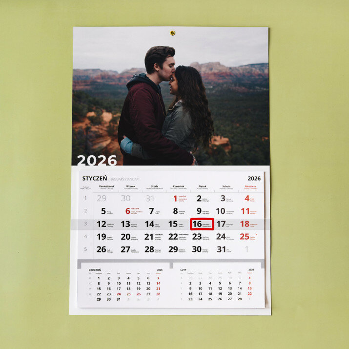 Twoje zdjęcie - Kalendarz jednodzielny Twoje zdjęcie - Kalendarz jednodzielny