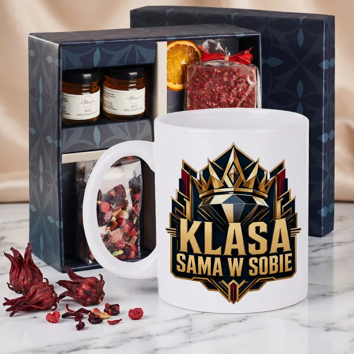 Zestaw Prezenowy Z Kubkiem Dla Przyjaciela: Klasa Sama W Sobie Zestaw Prezenowy Z Kubkiem Dla Przyjaciela: Klasa Sama W Sobie