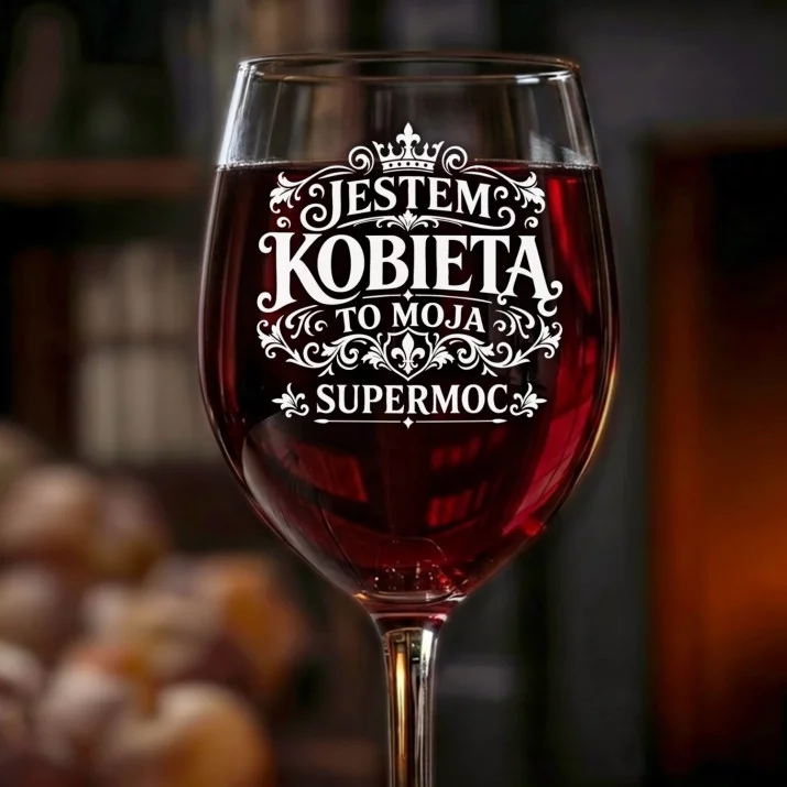 Kieliszek Do Wina Na Dzień Kobiet W Pracy Prezent Dla Kobiety Kobiety: Jam Jest Kobieta