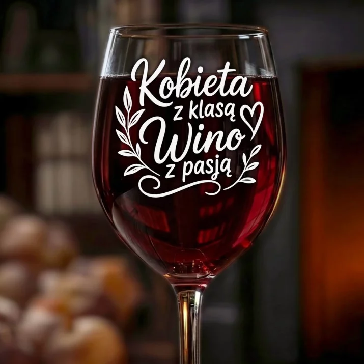Kieliszek Do Wina Na Urodziny Prezent Dla Kobiety: Kobieta Z Klasą - Wino