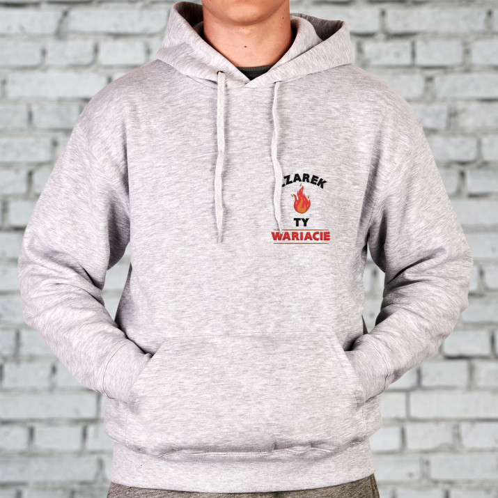 Ty wariacie - Bluza męska z kapturem