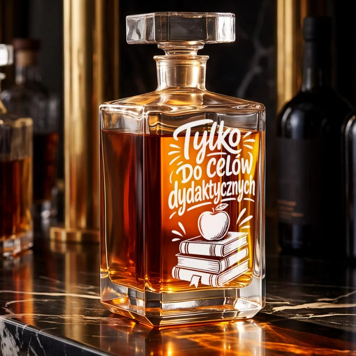 Karafka Do Whisky z Grawerem Dla Nauczyciela Prezent Na Dzień Nauczyciela: Tylko Do Celów Dydaktycznych Karafka Do Whisky z Grawerem Dla Nauczyciela Prezent Na Dzień Nauczyciela: Tylko Do Celów Dydaktycznych