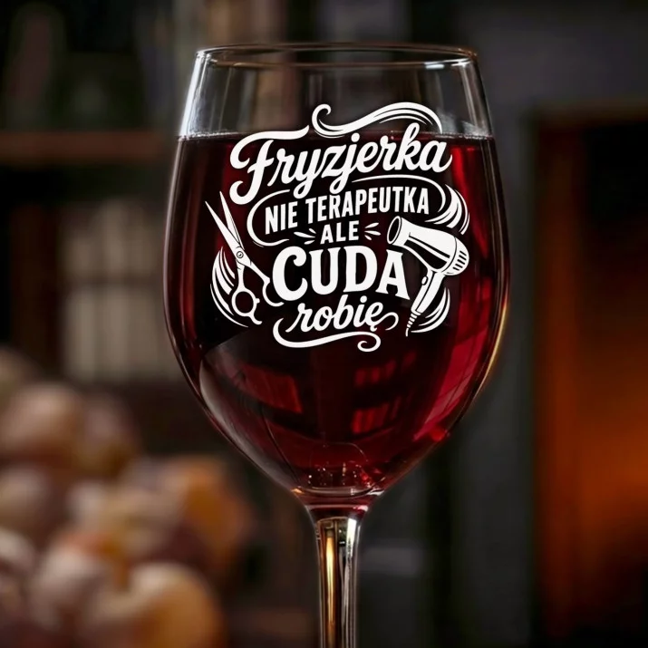 Kieliszek Do Wina Dla Fryzjerki Prezent Dla Kobiety: Fryzjerka Cuda Robię Kieliszek Do Wina Dla Fryzjerki Prezent Dla Kobiety: Fryzjerka Cuda Robię