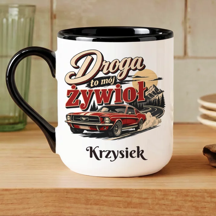 Kubek Personalizowany Dla Kierowcy Prezent Dla Mężczyzny: Droga To Mój Żywioł Kubek Personalizowany Dla Kierowcy Prezent Dla Mężczyzny: Droga To Mój Żywioł