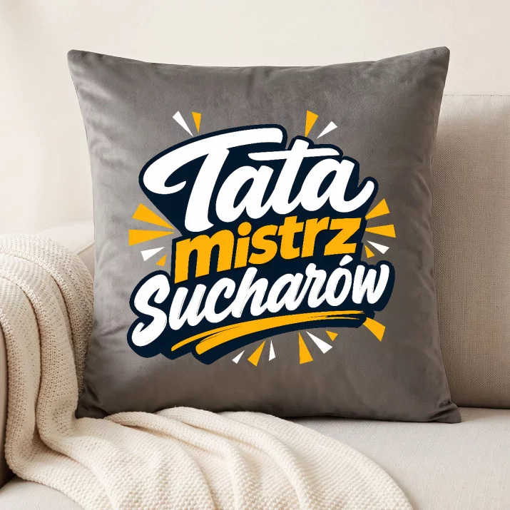 Poduszka Dekoracyjna Dla Ojca Prezent Na Dzień Ojca Dla Mężczyzny: Tata Mistrz Sucharów Poduszka Dekoracyjna Dla Ojca Prezent Na Dzień Ojca Dla Mężczyzny: Tata Mistrz Sucharów