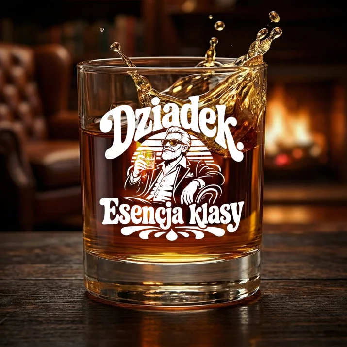 Szklanka Do Whisky Na Dzień Dziadka Prezent Dla Dziadka Mężczyzny: Dziadek. Esencja Klasy Szklanka Do Whisky Na Dzień Dziadka Prezent Dla Dziadka Mężczyzny: Dziadek. Esencja Klasy