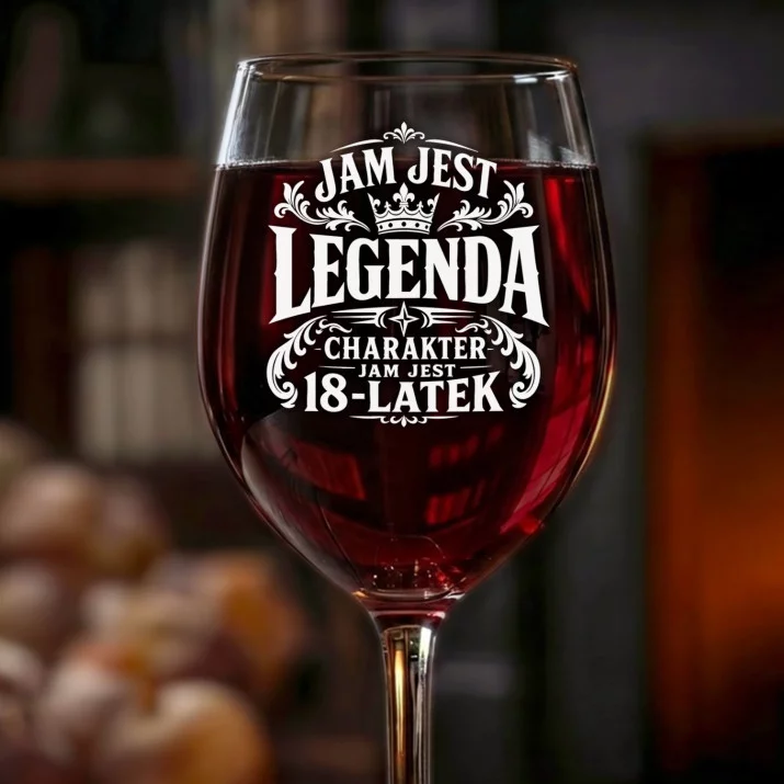 Kieliszek Do Wina Na 18 Urodziny Prezent Dla Mężczyzny: Jam Jest Legenda 18 Kieliszek Do Wina Na 18 Urodziny Prezent Dla Mężczyzny: Jam Jest Legenda 18