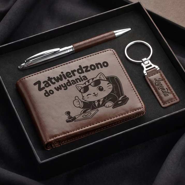 Zestaw Prezentowy Z Portfelem Dla Managera Prezent Dla Mężczyzny: Zatwierdzono Do Wydania Zestaw Prezentowy Z Portfelem Dla Managera Prezent Dla Mężczyzny: Zatwierdzono Do Wydania