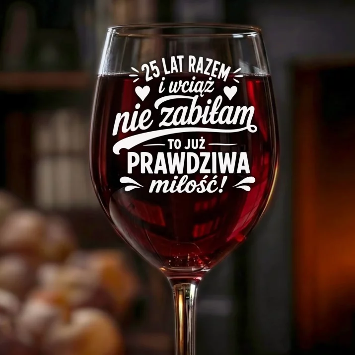 Kieliszek Do Wina Na 25 Lecie Ślubu Prezent Dla Kobiety: 25 Lat Nie Zabiłam Kieliszek Do Wina Na 25 Lecie Ślubu Prezent Dla Kobiety: 25 Lat Nie Zabiłam