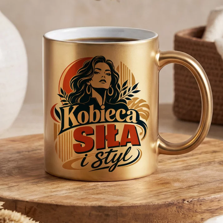 Złoty Kubek Na Dzień Kobiet Prezent Dla Kobiety Kobiety: Elegancja I Odwaga Złoty Kubek Na Dzień Kobiet Prezent Dla Kobiety Kobiety: Elegancja I Odwaga