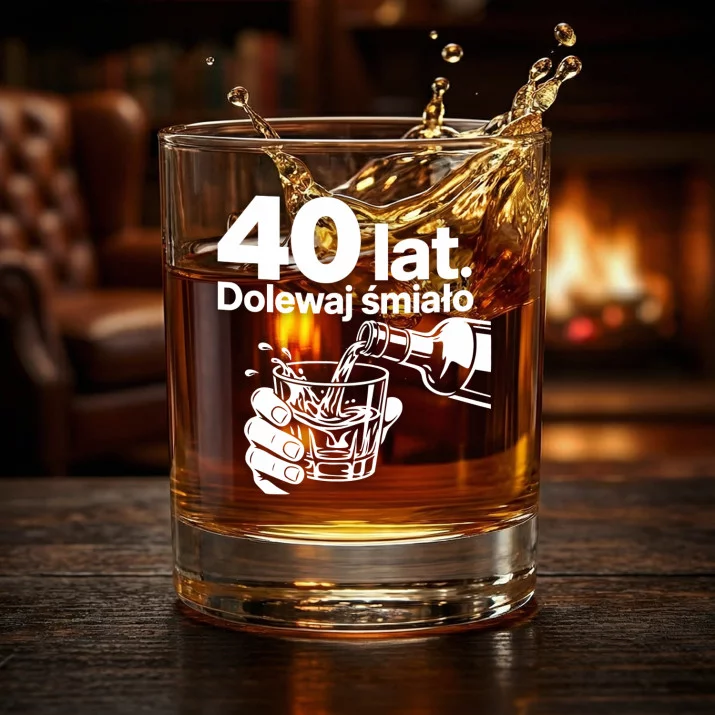 Szklanka Do Whisky Dla 40 Latki Prezent Na 40 Urodziny Dla Kobiety: 40 Lat. Dolewaj Śmiało Szklanka Do Whisky Dla 40 Latki Prezent Na 40 Urodziny Dla Kobiety: 40 Lat. Dolewaj Śmiało