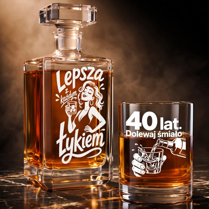 Zestaw Do Whisky Dla 40 Latki Prezent Na 40 Urodziny Dla Kobiety: Humor I Klasa