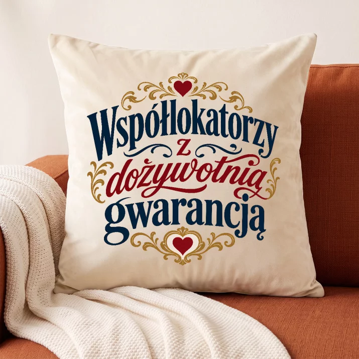 Poduszka Dekoracyjna Dla Pary Młodej Prezent Na Ślub Dla Pary: Zabawni Współlokatorzy Poduszka Dekoracyjna Dla Pary Młodej Prezent Na Ślub Dla Pary: Zabawni Współlokatorzy