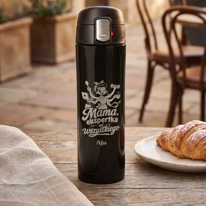 Kubek Termiczny 440ml Dla Mamy Prezent Na Dzień Mamy Dla Kobiety: Mama, Ekspertka Od