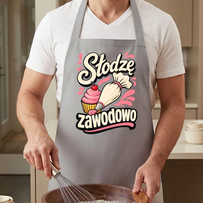 Fartuch Dla Cukiernika Prezent Dla Mężczyzny: Słodzę Zawodowo