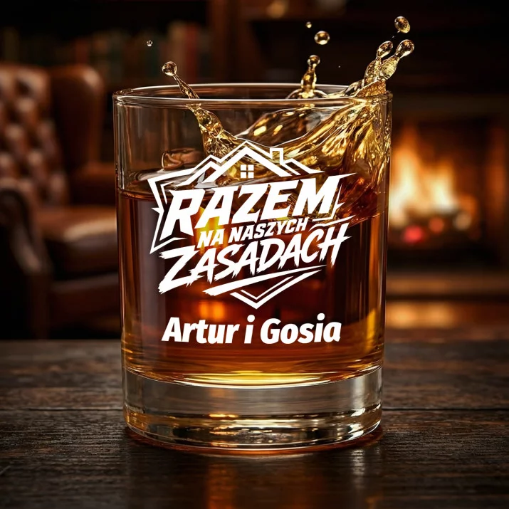 Szklanki Do Whisky z Grawerem Na Nowe Mieszkanie Prezent Dla Pary: Razem Na Naszych Zasadach Szklanki Do Whisky z Grawerem Na Nowe Mieszkanie Prezent Dla Pary: Razem Na Naszych Zasadach