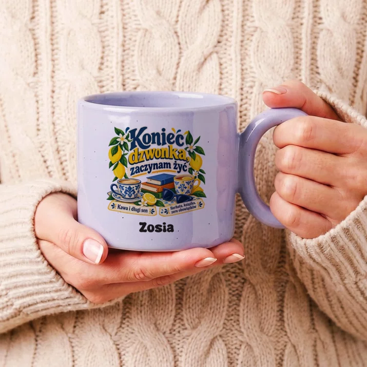 Kubek Premium Na Zakończenie Roku Szkolnego Prezent Dla Kobiety: Koniec Dzwonka, Zaczynam