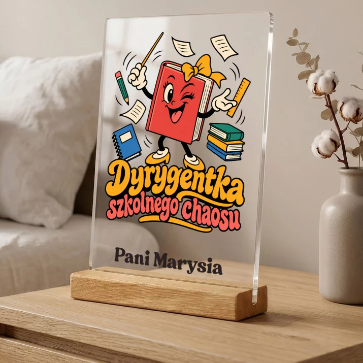Druk Na Szkle Dla Pani Wychowawczyni Prezent Dla Kobiety: Dyrygentka Szkolnego