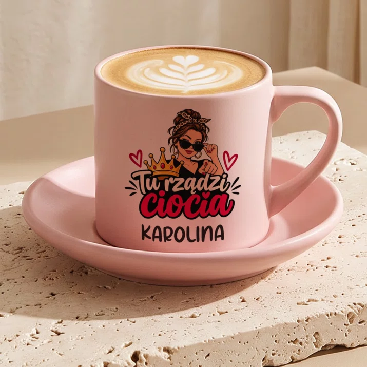 Filiżanka Personalizowana Dla Cioci Prezent Dla Kobiety: Tu Rządzi Ciocia