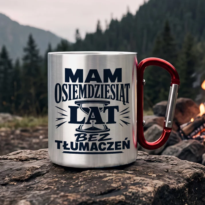 Kubek Metalowy z Karabińczykiem Dla 80 Latka Prezent Na 80 Urodziny Dla Mężczyzny: Manifest Dojrzałości