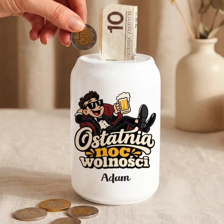 Skarbonka Na Kawalerski Prezent Dla Mężczyzny: Ostatnia Noc Wolności Skarbonka Na Kawalerski Prezent Dla Mężczyzny: Ostatnia Noc Wolności