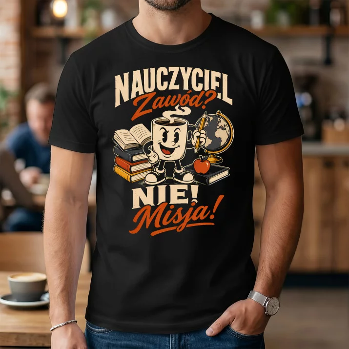 Koszulka Męska Dla Nauczyciela Prezent Na Dzień Nauczyciela Dla Mężczyzny: Nauczyciel To Misja