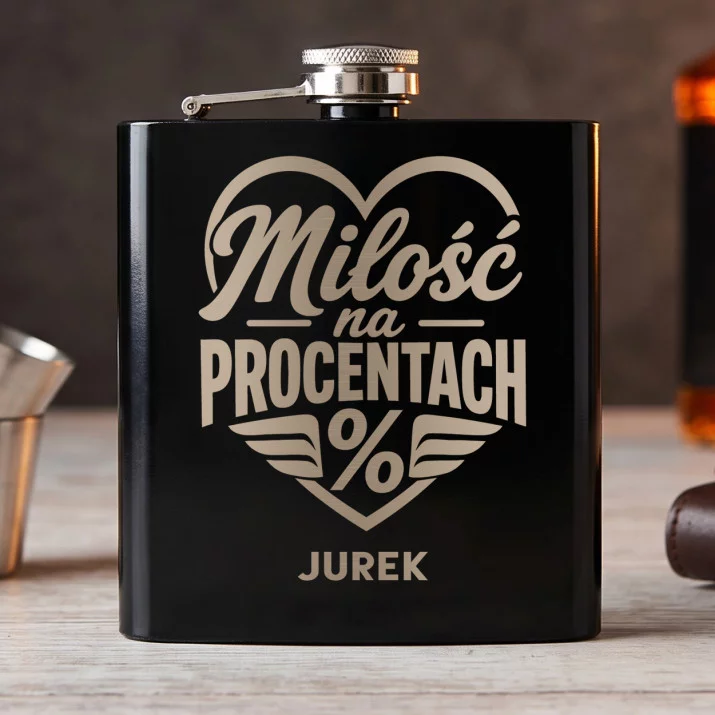 Piersiówka Z Grawerem Na Rocznicę Prezent Na Walentynki Dla Mężczyzny: Miłość Na Procentach Piersiówka Z Grawerem Na Rocznicę Prezent Na Walentynki Dla Mężczyzny: Miłość Na Procentach