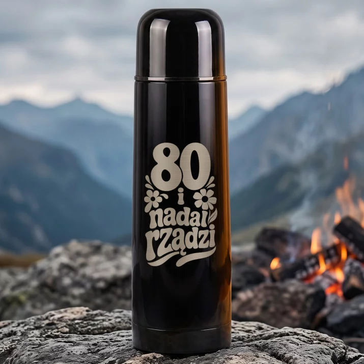 Termos 500ml Na 80 Urodziny Prezent Dla Kobiety: 80 I Nadal Rządzi
