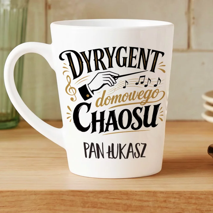 Kubek Personalizowany Dla Nauczyciela Muzyki Prezent Na Dzień Nauczyciela Dla Mężczyzny: Dyrygent Domowego Chaosu Kubek Personalizowany Dla Nauczyciela Muzyki Prezent Na Dzień Nauczyciela Dla Mężczyzny: Dyrygent Domowego Chaosu