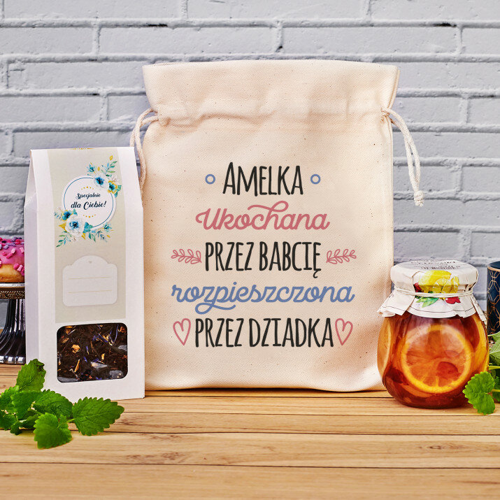 Ukochana przez babcię - Zestaw Herbaciany w Woreczku