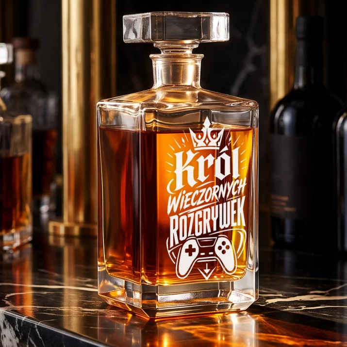 Karafka Do Whisky z Grawerem Dla Gracza Prezent: Wieczorne Rozgrywki Karafka Do Whisky z Grawerem Dla Gracza Prezent: Wieczorne Rozgrywki
