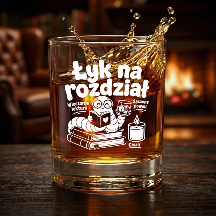 Szklanka Do Whisky Dla Mola Książkowego Prezent Dla Mężczyzny: Łyk Na Rozdział Szklanka Do Whisky Dla Mola Książkowego Prezent Dla Mężczyzny: Łyk Na Rozdział