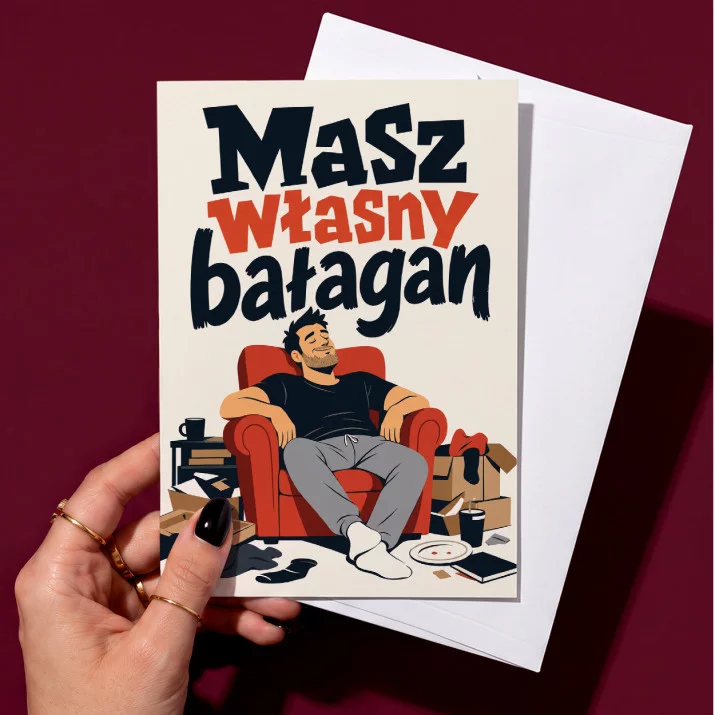 Kartka z Życzeniami Na Nowy Dom Dla Mężczyzny: Męski Suchy Humor Kartka z Życzeniami Na Nowy Dom Dla Mężczyzny: Męski Suchy Humor
